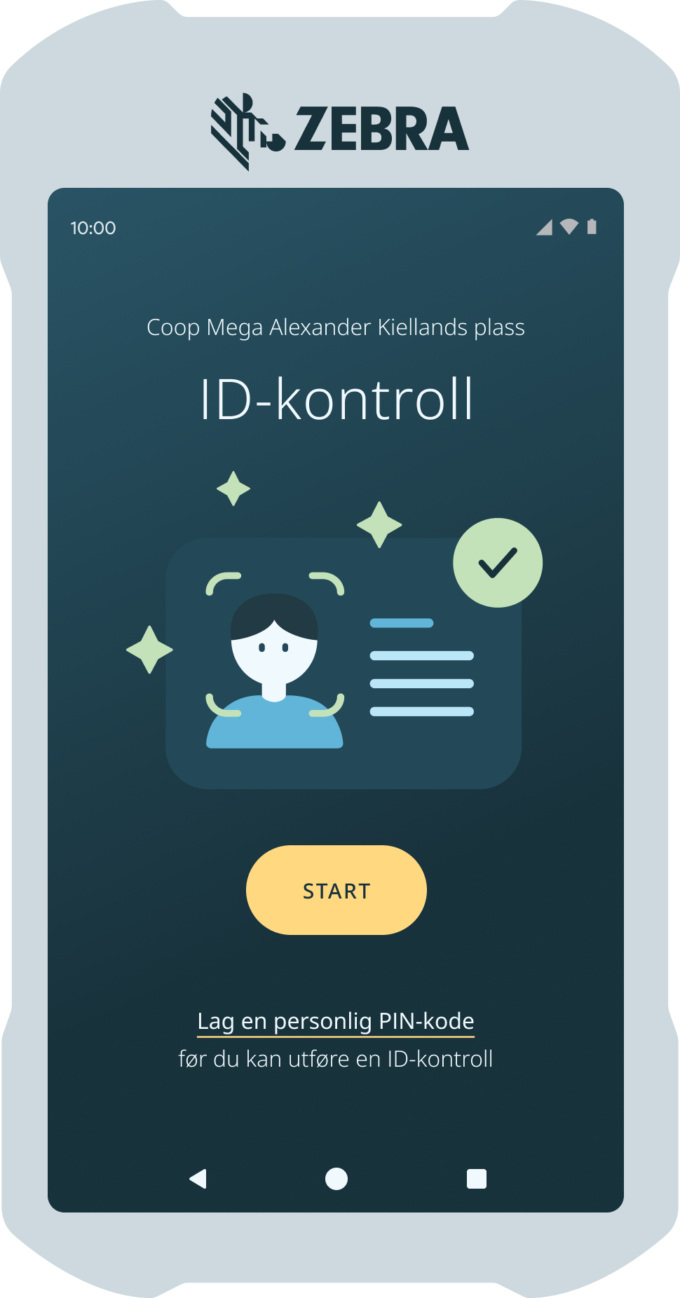 ID-kontroll appen på Posten håndterminal