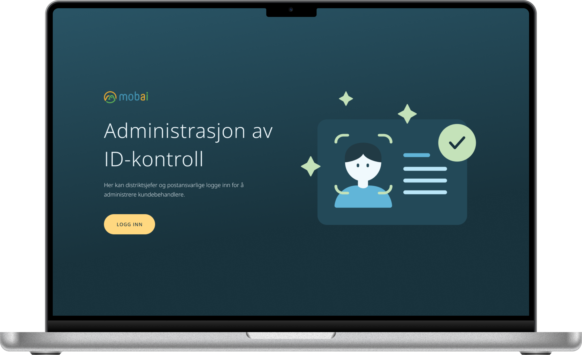 Oversiktsbilde av administrasjonsportalen for ID-kontroll